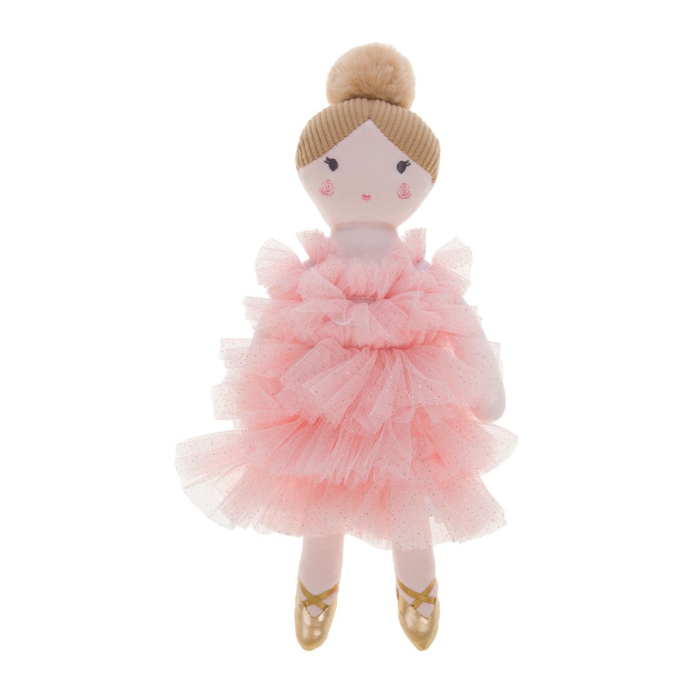 Poupée ballerine Méline miniature 5x12 cm, doudou chiffon polyester pour fille