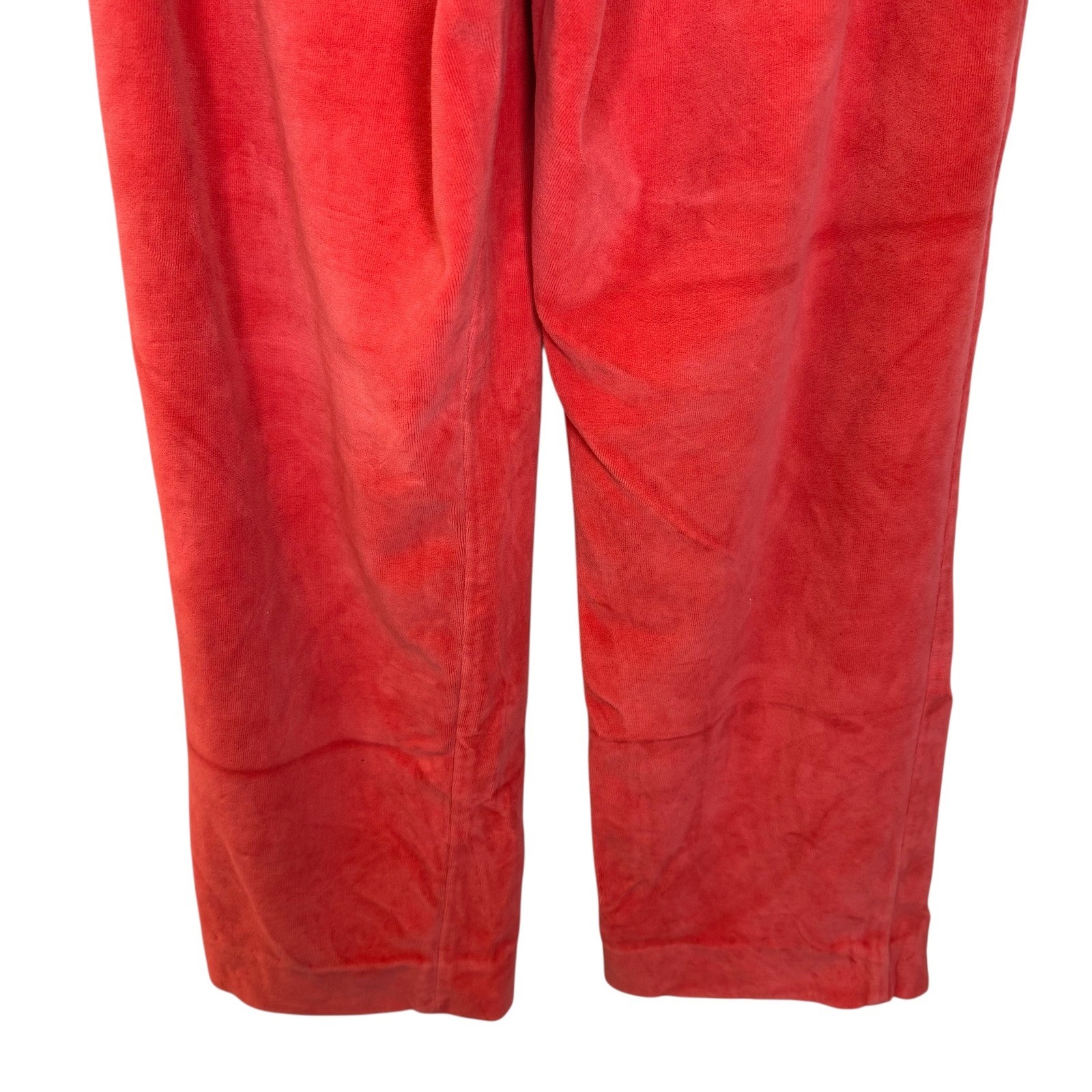 Vintage Izod Lacoste Red Velour Lounge Pants Women L Elastic Waist Retro 70s 80s thumbnail 6