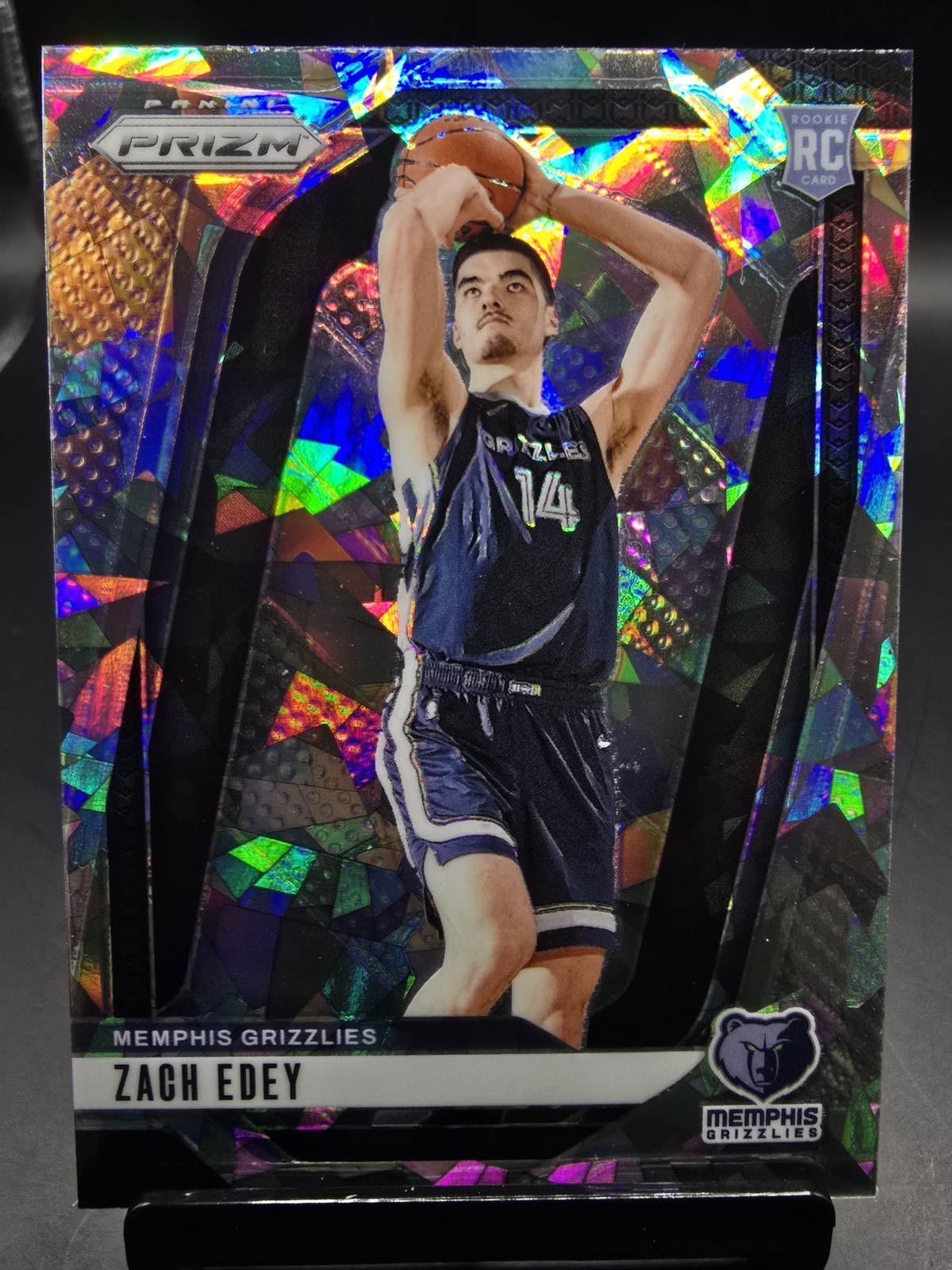 2024-25 Panini Prizm #249 Zach Edey Prizms Ice Rookie RC