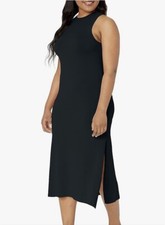 WOMEN'S SIZE 3X (24-26) BLACK GABRIELA SLEEVELESS A-LINE DRESS BY THE DROP