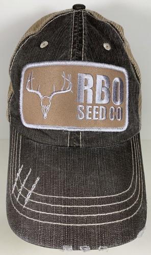 RBO Seed Co Hat Hunting Deer Skull Land Feed Cap Patch Agriculture - Afbeelding 2 van 7