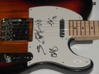 GIN BLOSSOMS SIGNED SUNBURST ELECTRIC GUITAR ROBIN WILSON LEEN ALL 5 JSA COA — photo 2