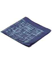  125 Ryan Seacrest Men s Navy Blue Check Handkerchief Casual Dress Pocket Square