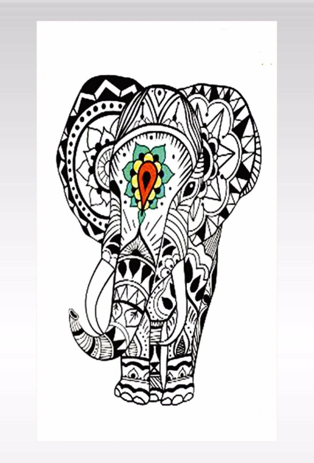 lucky elephant temporary tattoo body face | eBay