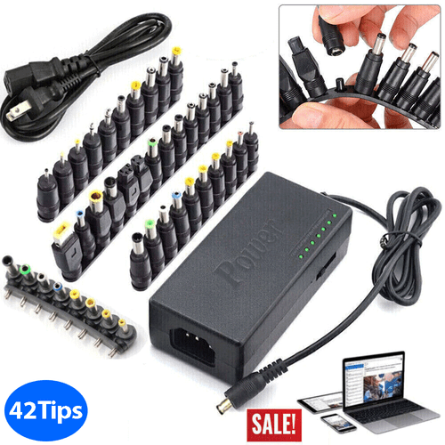42 Tips 96W Universal Power Supply Charger for Laptop Notebook AC/DC Power - Picture 1 of 12