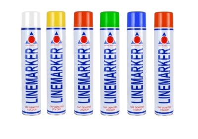 Line Marking 750ml Sprühfarbe | 7 Farben - RIESIGER WERT 6/12ER PACK oder Einzeldose!