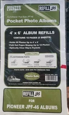 Pioneer Photo Album Refill Pages 4 x 6 JPF-46 60 Photos Vintage Factory Sealed