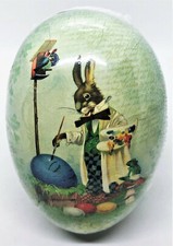 Vintage Paper Mache Easter Egg 4x3.5 EGG PAINTER Made in Germany-Factory SEALED 