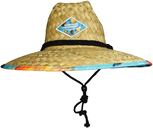 WAVE RUNNER Men's Beach Straw Hat- Wide 