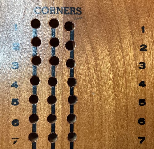 VTG DRUEKE CRIBBAGEMASTER “ONCE A-ROUND” BOARD MODEL 1950 FOR 2-6 PLAYERS W/BOX - Picture 6 of 18