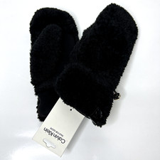 Calvin Klein Faux Fur Glove NWT Black Mittens