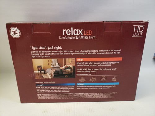 GE Relax 60 -Watt EQ A19 Soft white Medium base (E-26) Dimmable LED NIB - Picture 2 of 2