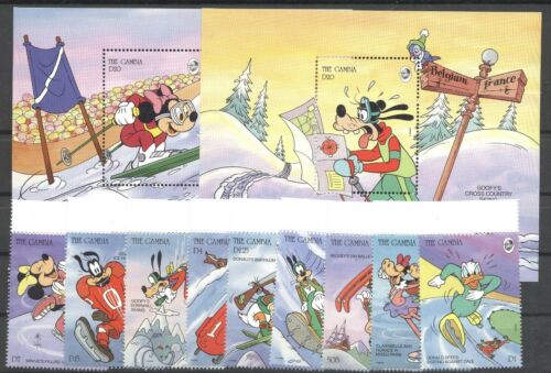 Walt Disney, Winter Sports - The Gambia - 1799-1807, Bl.217-218 ** MNH 1993 - Picture 1 of 1