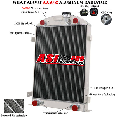 3Row Aluminum Radiator For Ford Model-A Base W/Flathead Engines 1930/1931