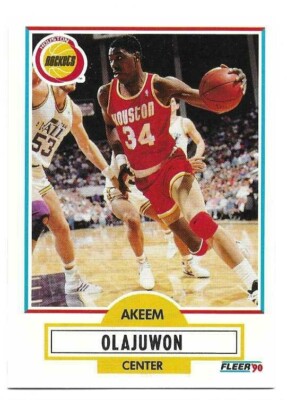 HAKEEM AKEEM OLAJUWON 1990-91 FLEER CARD NEAR MINT CONDITION