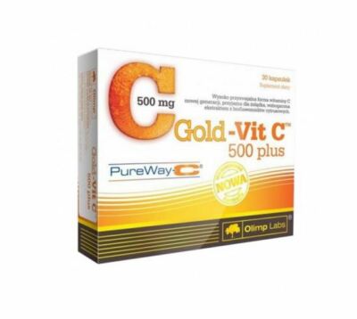GOLD VIT C 500 plus 30 KAPS. IMMUNSYSTEM Blutgefäße STRESS Müdigkeit KOLLAGEN
