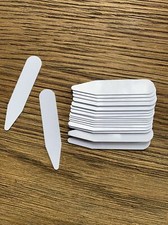 12 Pezzi Rinrigidimenti Collari 5cm, Camicia Uomo Formale Ossa Rimane Inserti Plastica Bianco