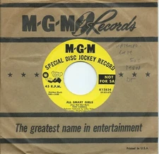 Tony Carroll:All smart girls/By now:US MGM-DJ-1960