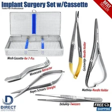 Dental Implant Oral Surgery kit Operating Medical Instruments w/Mesh Cassette