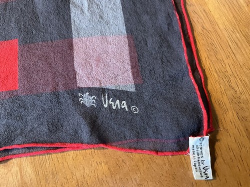Vtg Vera Neumann Ladybug Chiffon Oblong Scarf/Wrap Geometric Print 42x14" Japan - Picture 11 of 11