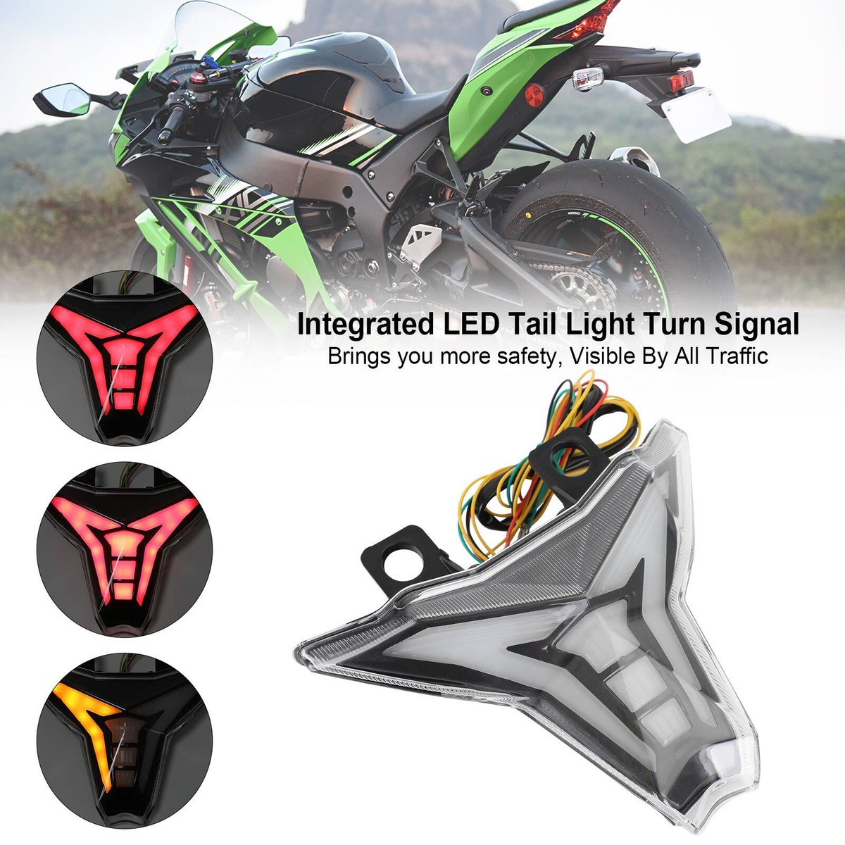 Integrated Tail Light Turn Signal For KAWASAKI Ninja ZX10R Integrated Tail Light Turn Signal For KAWASAKI Ninja ZX10R