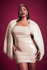 Forever 21 Plus Size Taupe Faux Leather Dress 0X