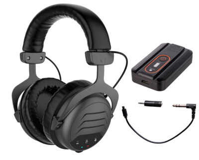 Quest Funkkopfhörer Pro mit 3 und 6mm Klinken-Kabel Drathlos Wireless Metalldete