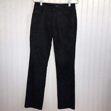 NYDJ Not Your Daughters Jeans Womens sz 4 Black Gray Reptile Print Straight Leg