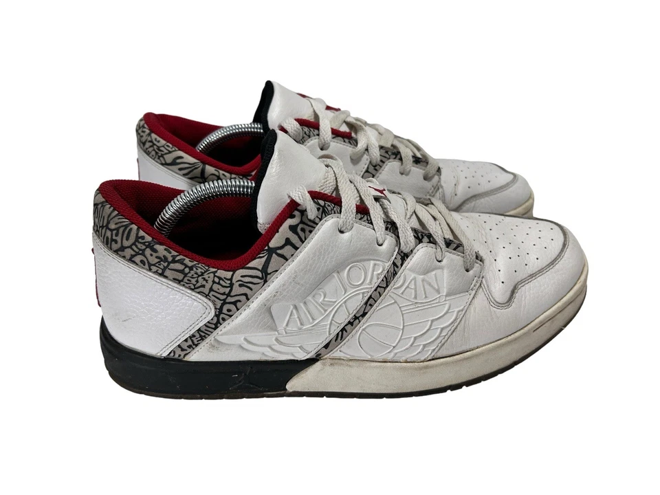 Jordan Nu Retro 1 Bajo Blanco - 317163-161 2007 Pegamento Separación Leer Foto 3 de 4