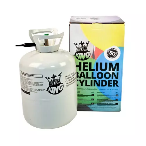 Helium Canister with Foil Inflation Adaptor Fills up to 50 x 9 in balloons