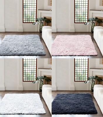 Weicher Kuschel Flauschiger Teppich Bodenteppich Matte Antirutsch Wohnzimmer Hochflor Vorleger