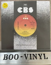 JUDAS PRIEST - UNITED  ORIGINAL VINYL 7" SINGLE HEAVY METAL S CBS 8897 EX / M