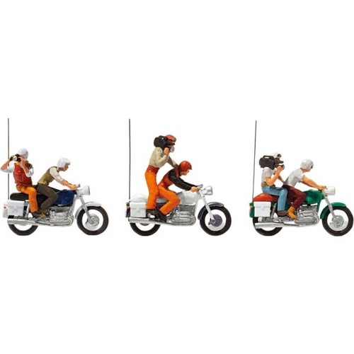Preiser 25102 H0 Kradfahrer TV und Presse H0 + Neu