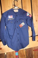 Boy Scouts of America Uniform Youth Shirt Small   Vintage Long Sleeve CUB