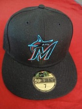 Miami Marlins New Era Authentic On-Field 59FIFTY Fitted Hat - Black