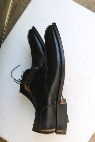 Vintage Johnston & Murphy Aristocraft Black Leather Lace - Sz. 9½ - Picture 3 of 8