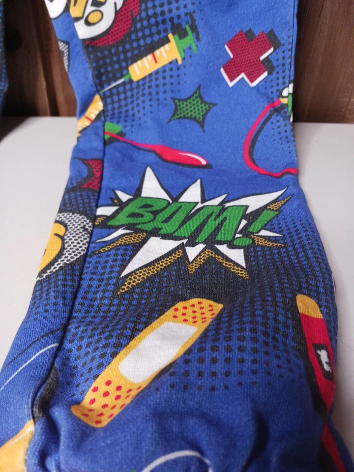  Joggers By Boy Wonder Men Women's Medium Medical Superheroes Fuzzy Fleece Novel - Image 2 of 4