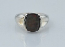 Vintage Sterling Silver Mother of Pearl / Abalone Ring Sz 6.25