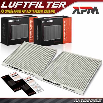2 Innenraumfilter Pollenfilter für Citroën Jumper Fiat Ducato Peugeot Boxer Opel