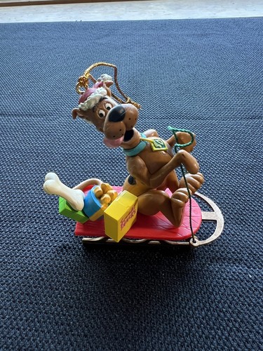 Trevco Scooby-Doo on Sled Hanging Ornament Hanna Barbera Carton Network Vtg - Picture 7 of 11