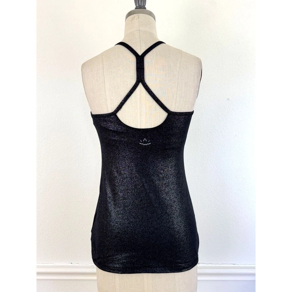 beyond-yoga racerback glitter sparkle dark night tank-top