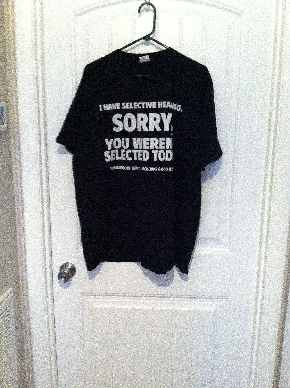 ALTRA T shirt uomo 2XL nera Ho un udito selettivo. Scusa non sei stato selezionato T