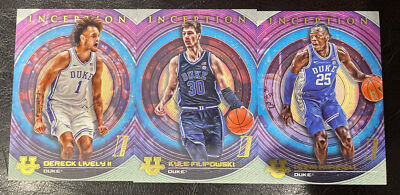 2022-23 Bowman U Inception Kyle Flipowski + Lively + Mitchell Duke base 3 cards