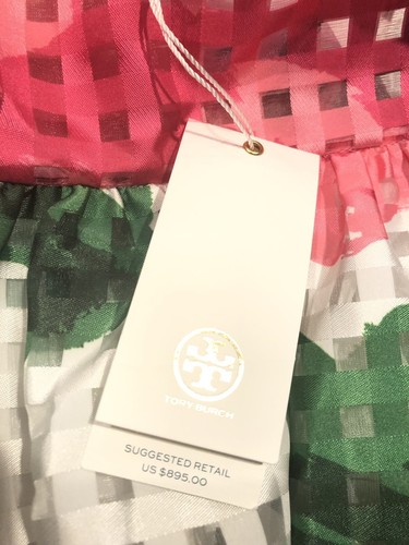 2 XS NWT TORY BURCH Daniella Maxi Skirt Garden Party Nantucket Floral Bridesmaid - Picture 13 of 14