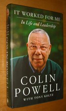 Signed Colin Powell It Worked for Me First Edition Signed Gift  2012