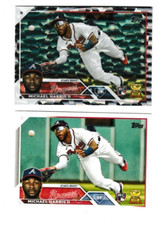 Michael Harris II Silver Foil 2023 Topps SUPER BOX FOILBOARD SP & Base RC Braves