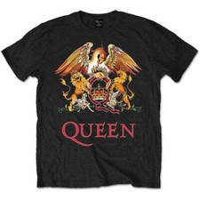 Image of Queen 'Classic Crest' (Black) Kids T-Shirt (7-8 Years)