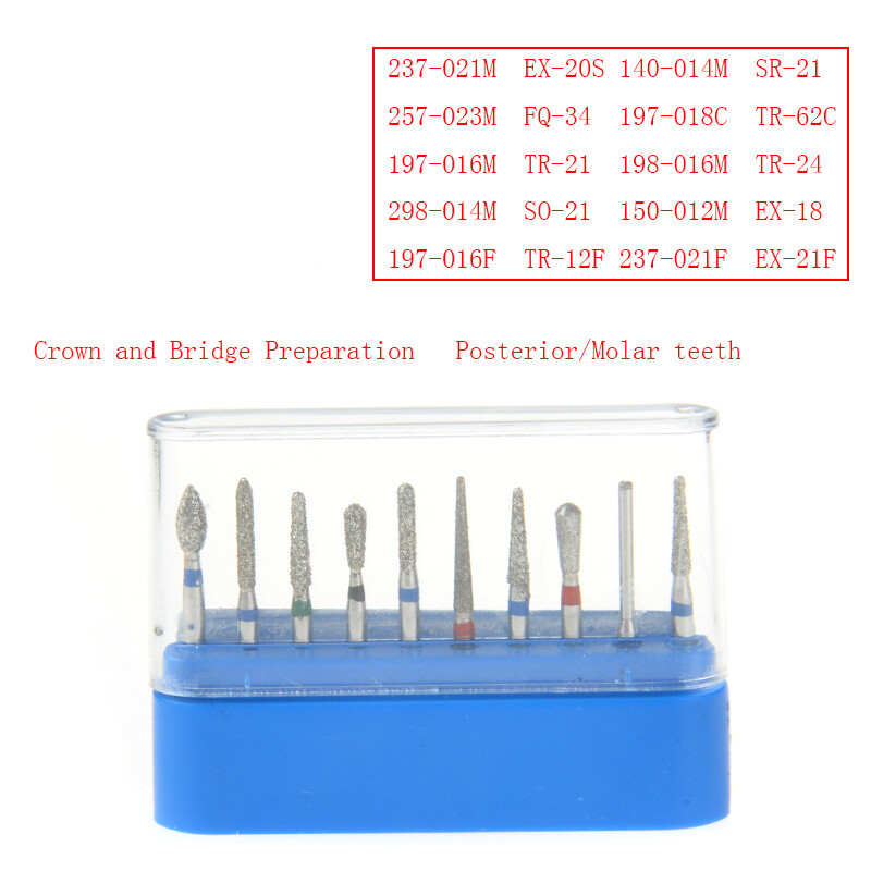 AZDENT Dental Diamond Bur Set Crown And Bridge Preparation - Foto 8
