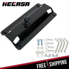 25,000lbs 5th Wheel Gooseneck Hitch Rail Trailer 2-5/16" Bent Plate Ball Steel