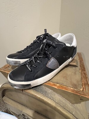 Philippe Model Sneaker prsx low foxy lamine Noir - Argent Women s 40